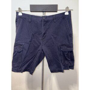 St Johns Bay Cargo Shorts Men Size 36X 9 Cotton Black